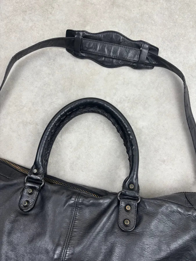 Balenciaga Black Leather Multi-Pocket Handle Bag frnItJh 13