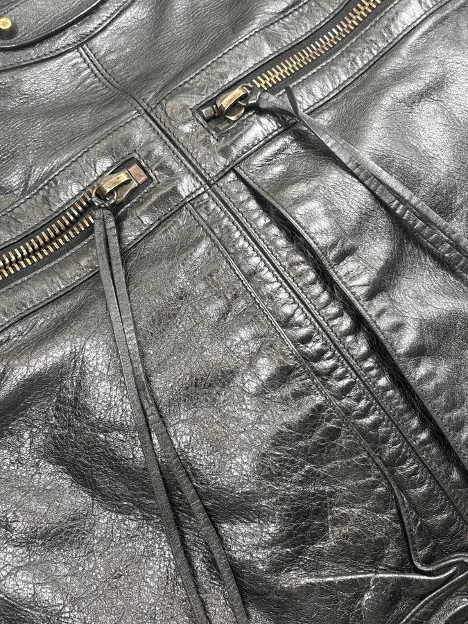 Balenciaga Black Leather Multi-Pocket Handle Bag frnItJh 9