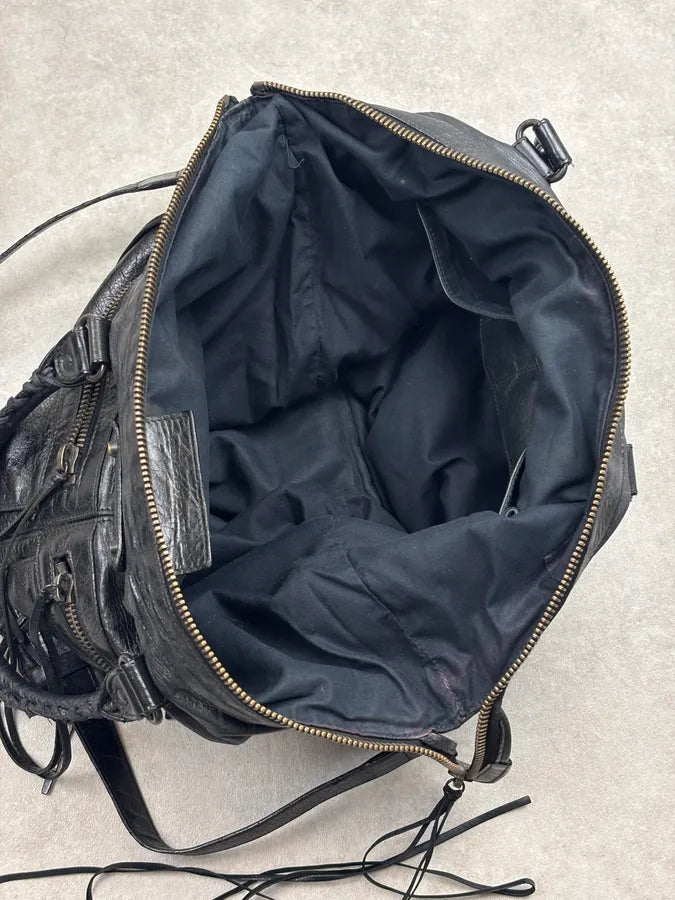 Balenciaga Black Leather Multi-Pocket Handle Bag frnItJh 19