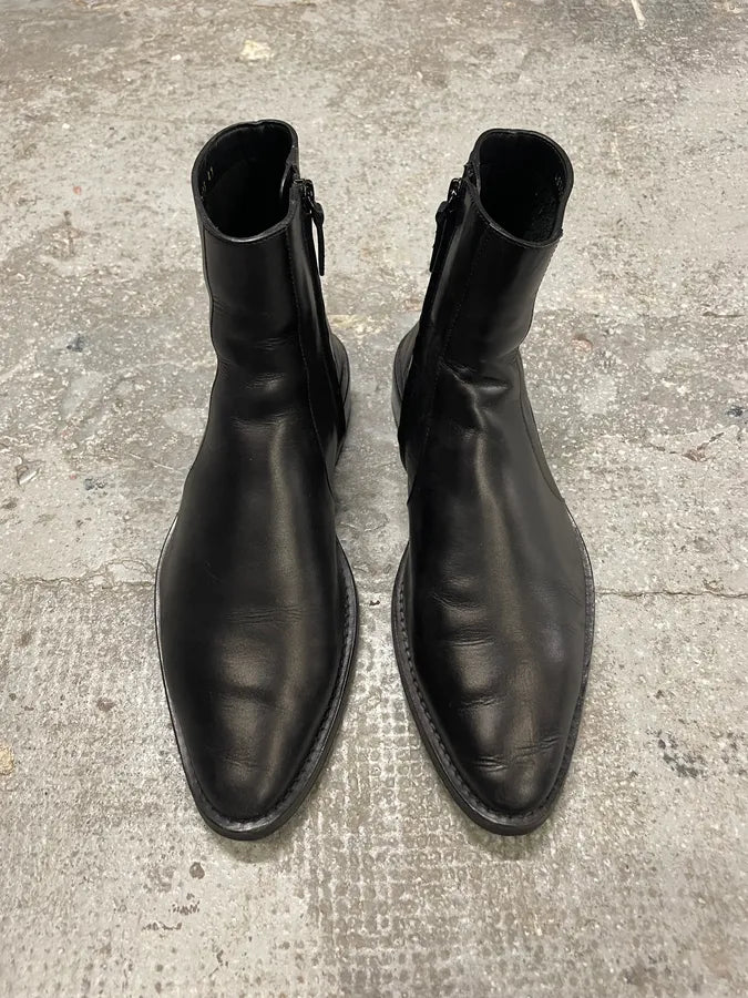 Balenciaga Black Leather Premium Boots (41eu/us8) 1