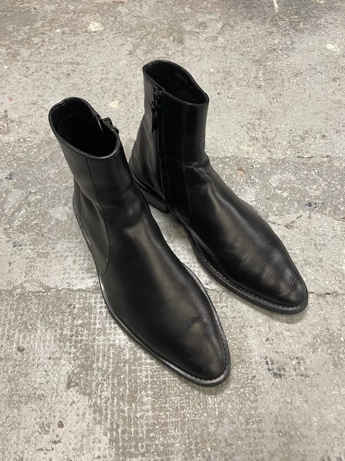 Balenciaga Black Leather Premium Boots (41eu/us8) 2