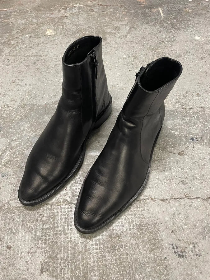 Balenciaga Black Leather Premium Boots (41eu/us8) 3