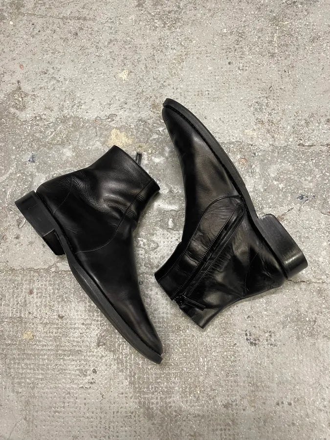 Balenciaga Black Leather Premium Boots (41eu/us8) 5