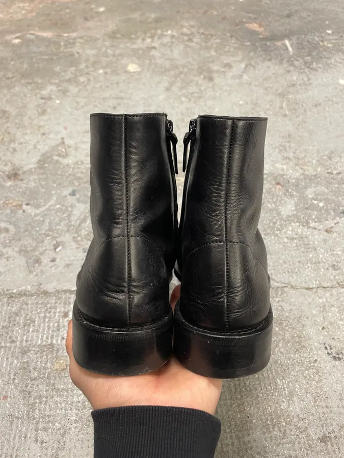 Balenciaga Black Leather Premium Boots (41eu/us8) 6