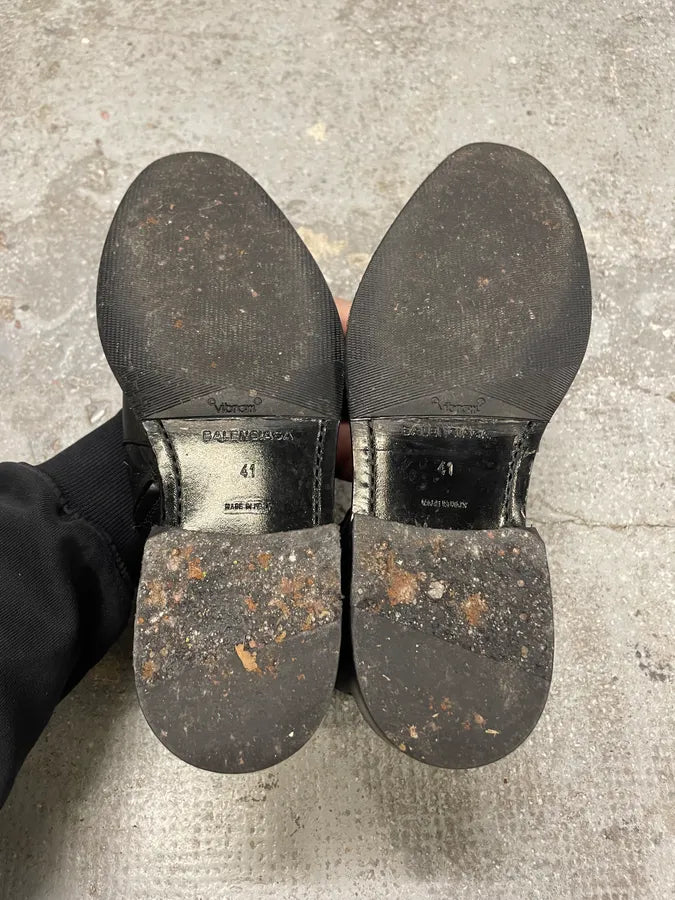 Balenciaga Black Leather Premium Boots (41eu/us8) 7