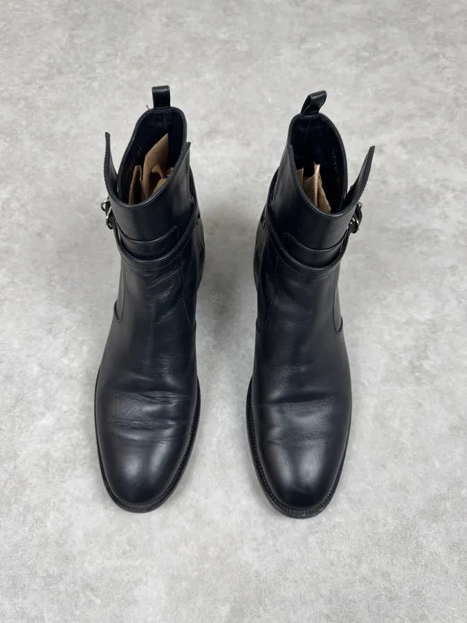 Balenciaga Black Minimalist Leather Boots OZLEZlA 1