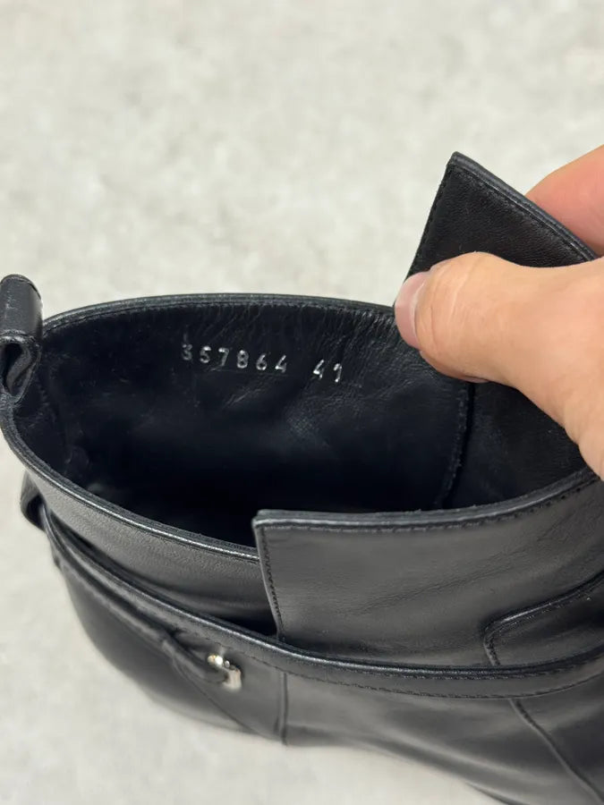 Balenciaga Black Minimalist Leather Boots OZLEZlA 8