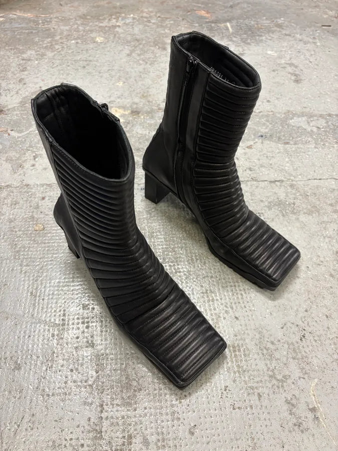 Balenciaga Black Motorcycle Biker Boots RDMTqBC 3
