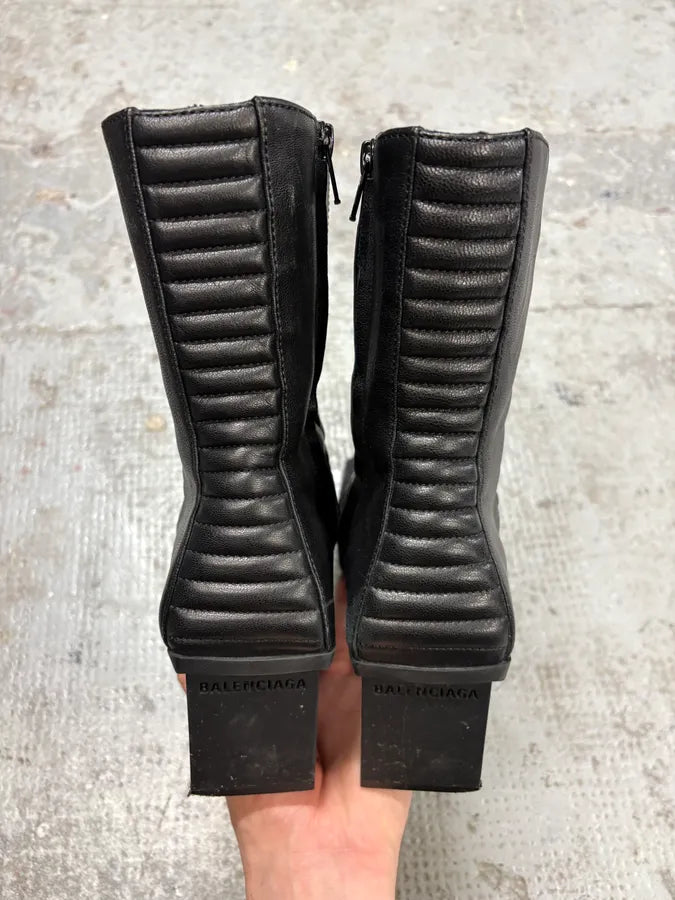 Balenciaga Black Motorcycle Biker Boots RDMTqBC 6