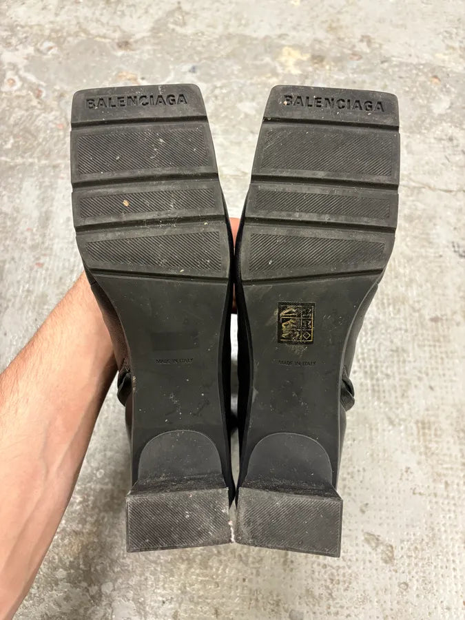 Balenciaga Black Motorcycle Biker Boots RDMTqBC 7