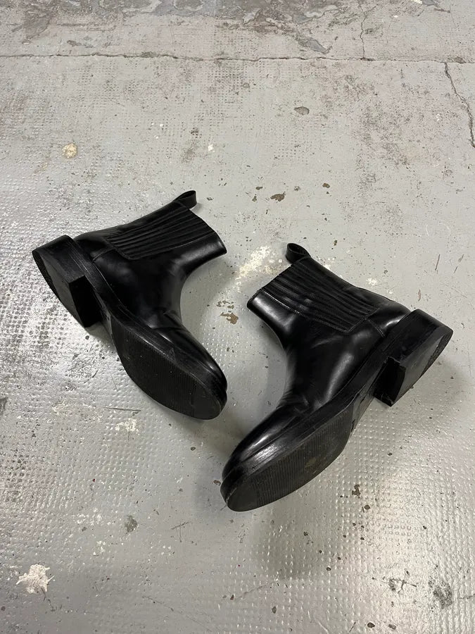 Balenciaga Black Premium Chelsea Classy Leather Boots LIKWxJl 2