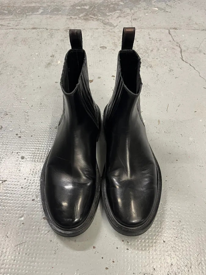 Balenciaga Black Premium Chelsea Classy Leather Boots LIKWxJl 3
