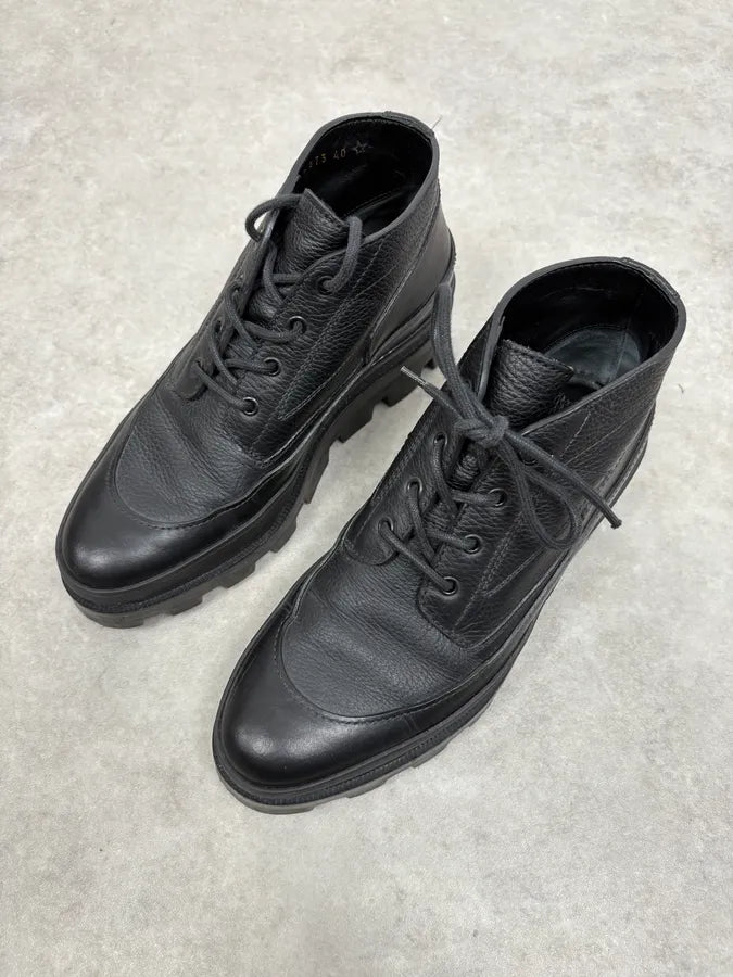 Balenciaga Black Premium Mountain Leather Boots CrjrmJD 2
