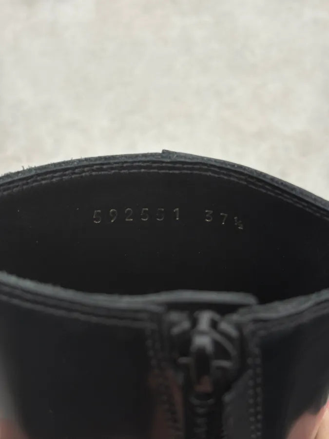 Balenciaga Black Squared Leather Boots UrnAYTK 8