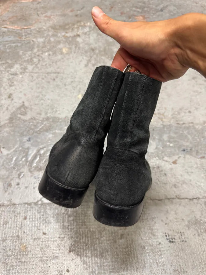 Balenciaga Black Suede Leather Chelsea Boots pQoCRLB 4