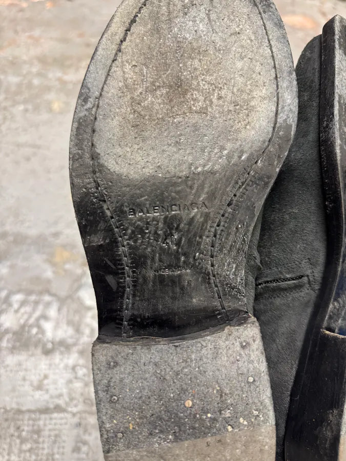 Balenciaga Black Suede Leather Chelsea Boots pQoCRLB 6