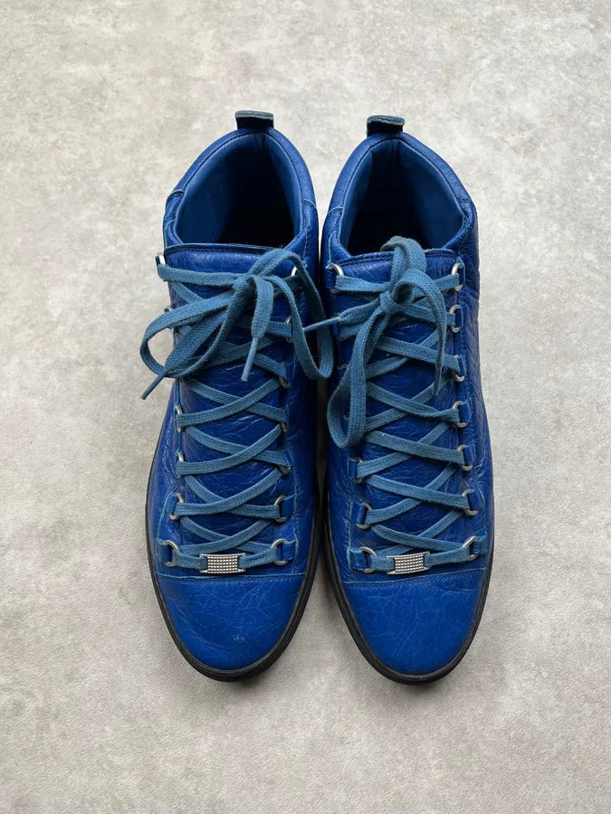 Balenciaga Blue Leather Arena High Sneakers uNvkaTJ 3