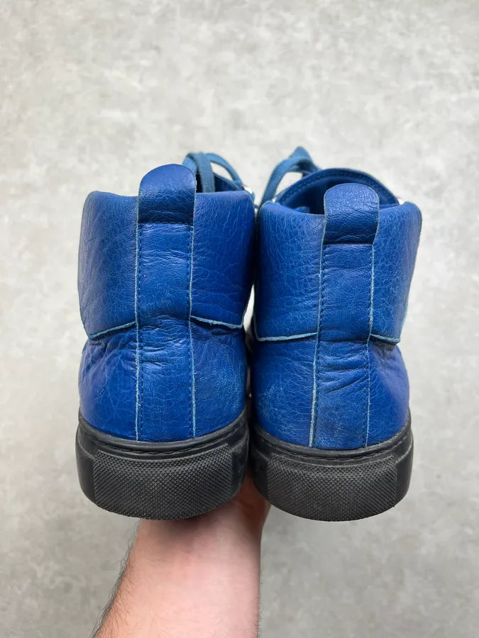 Balenciaga Blue Leather Arena High Sneakers uNvkaTJ 4