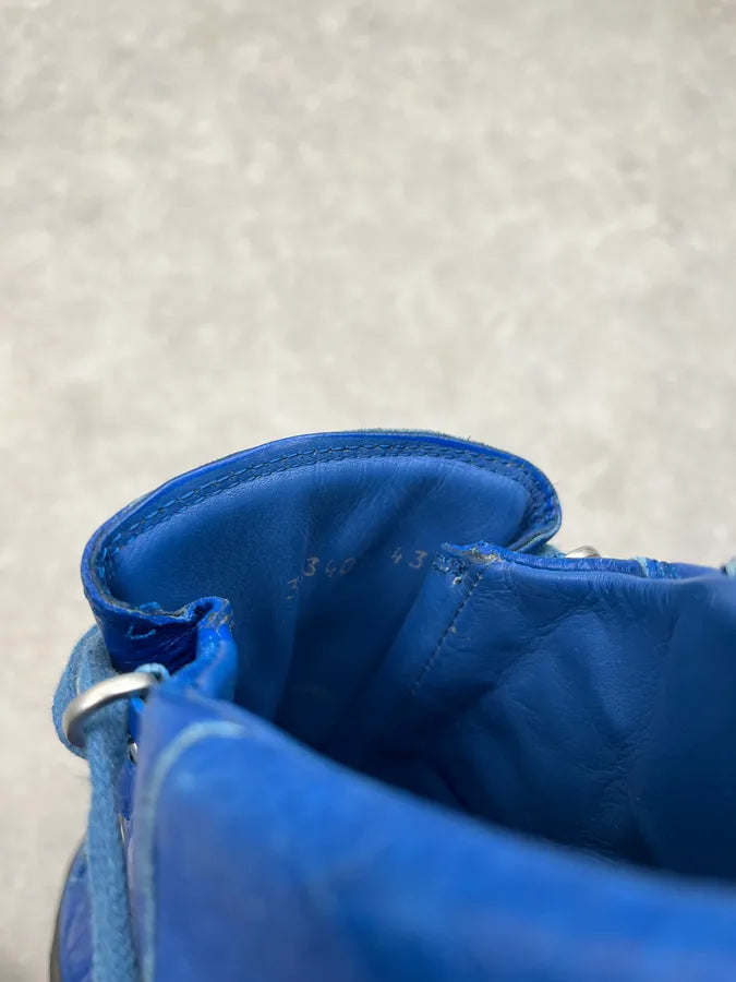 Balenciaga Blue Leather Arena High Sneakers uNvkaTJ 6
