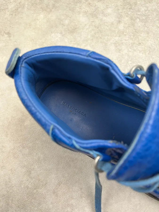 Balenciaga Blue Leather Arena High Sneakers uNvkaTJ 7