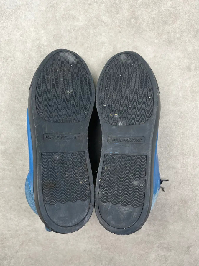 Balenciaga Arena Blue Sude Leather High Sneakers vBPvVAI 4