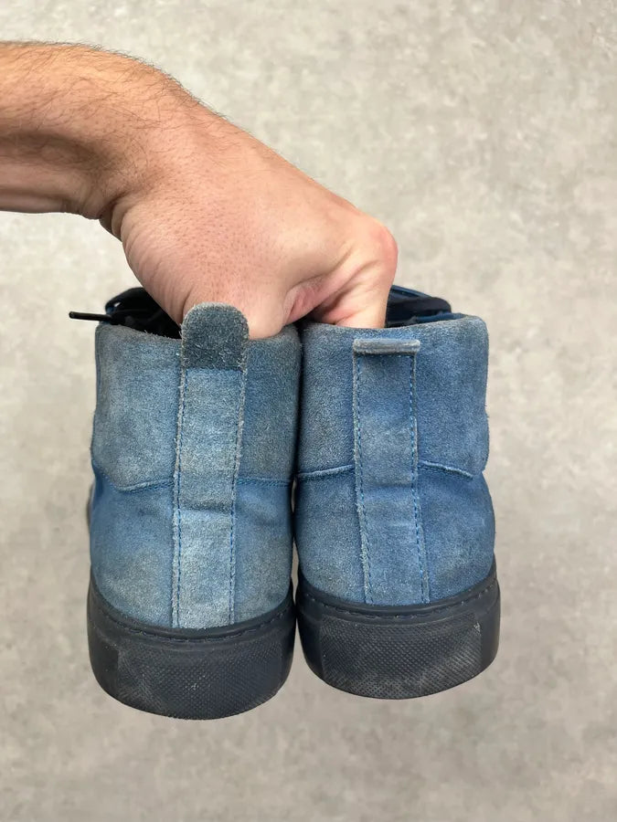 Balenciaga Arena Blue Sude Leather High Sneakers vBPvVAI 6