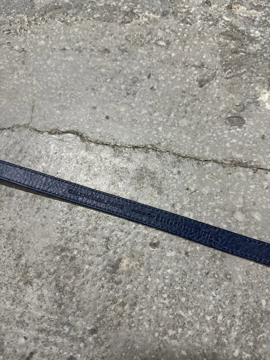 Balenciaga Blue Leather City Armband Bracelet (OS) 6