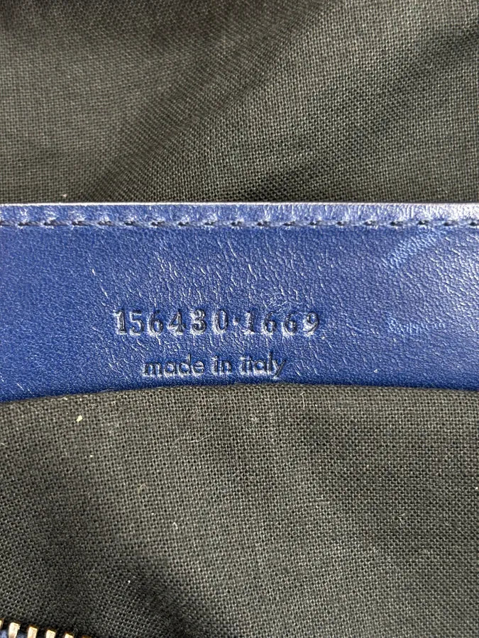 2000s Balenciaga Eroded Blue Leather Handle Bag LyJolhY 17