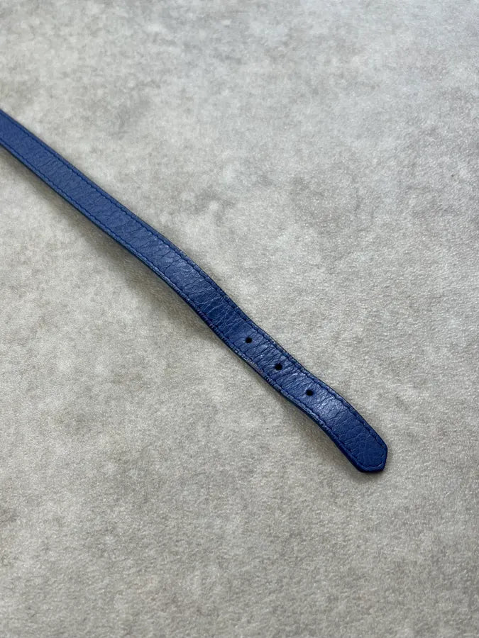 Balenciaga Blue Leather Studded Armband Bracelet CjrpXGc 6