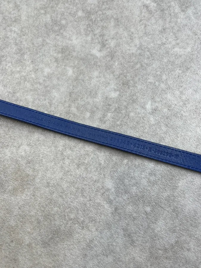 Balenciaga Blue Leather Studded Armband Bracelet CjrpXGc 8