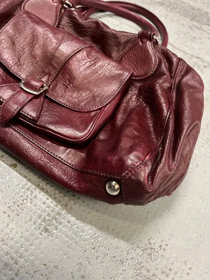 Balenciaga Bordeaux Leather Handle Bag  pOYjIPo 4