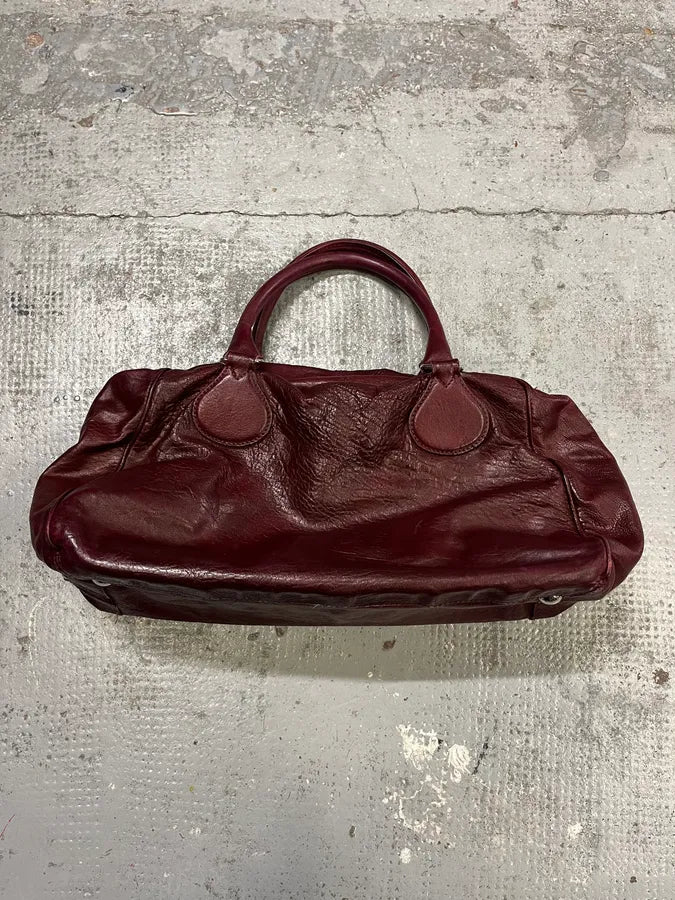 Balenciaga Bordeaux Leather Handle Bag  pOYjIPo 5