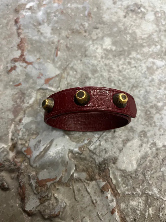 Balenciaga Bordeaux Pression Embellished Bracelet QOtpXrz 0