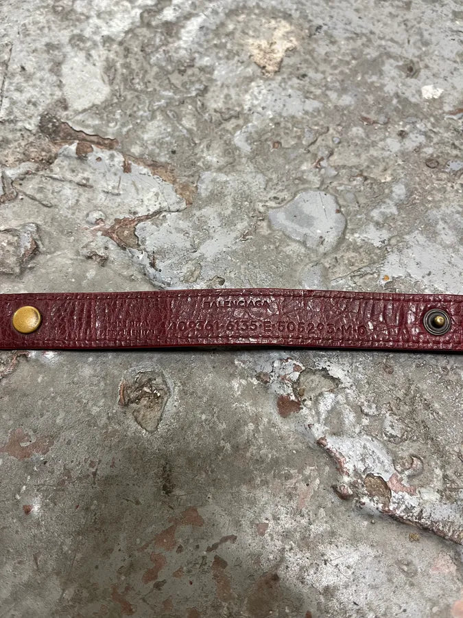 Balenciaga Bordeaux Pression Embellished Bracelet QOtpXrz 3