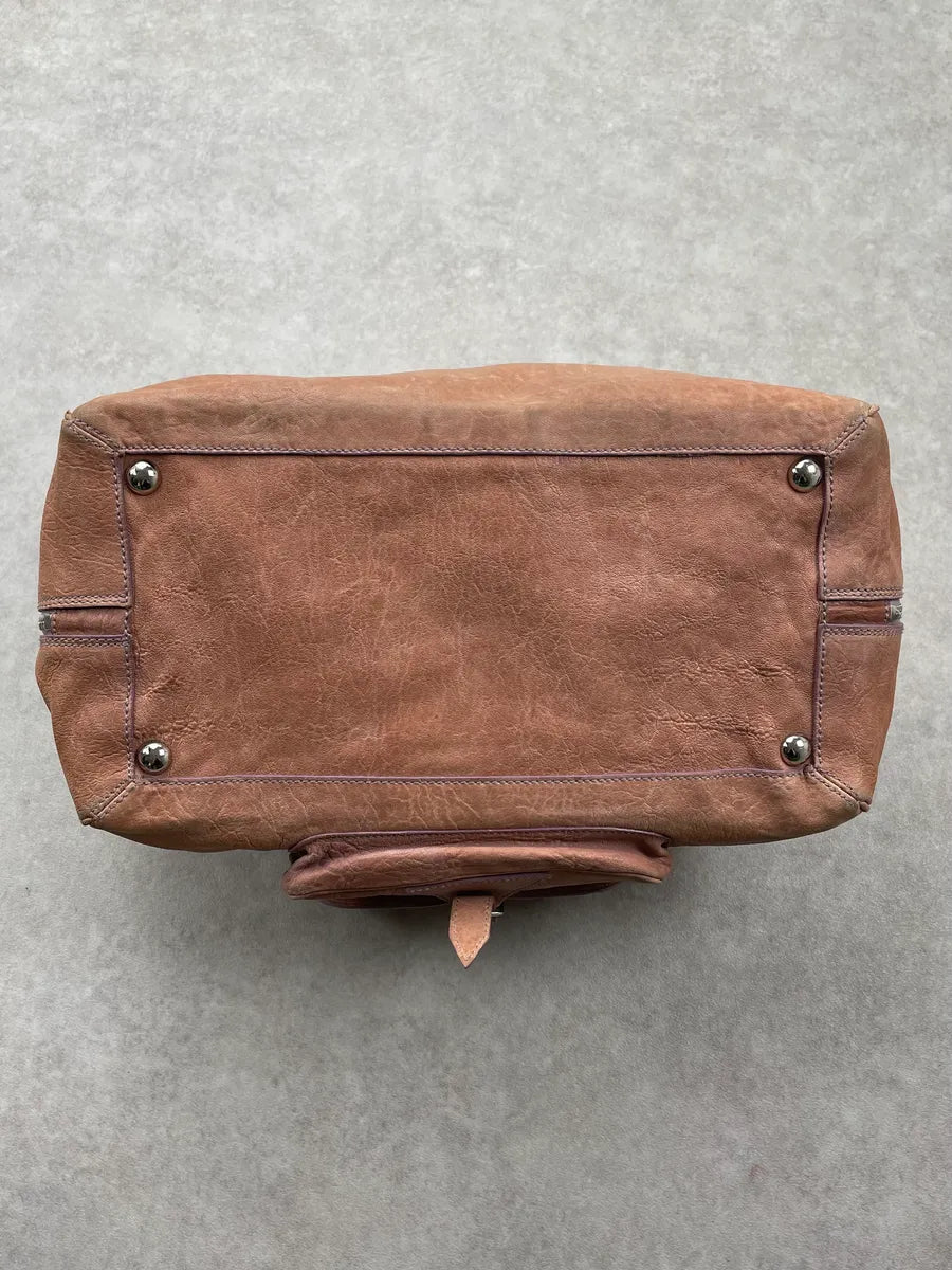 Balenciaga Brown Big Pocket Leather Bag PaccCsV 5