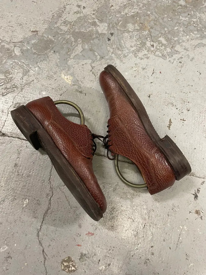 Balenciaga Brown Leather Derby Shoes vUHfcsy 5