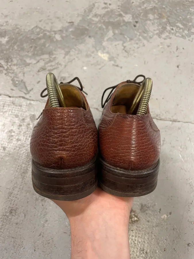 Balenciaga Brown Leather Derby Shoes vUHfcsy 6