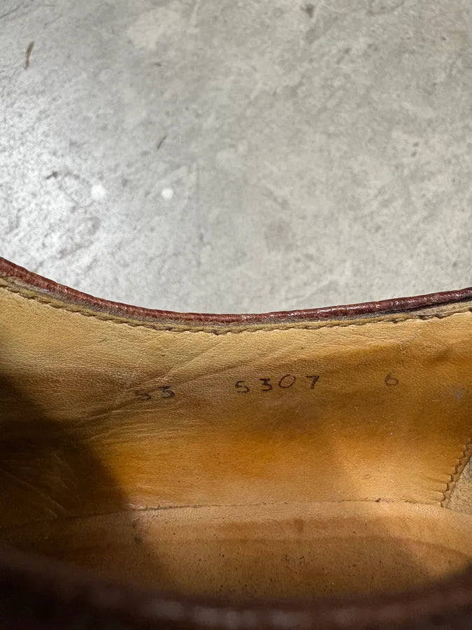 Balenciaga Brown Leather Derby Shoes vUHfcsy 8