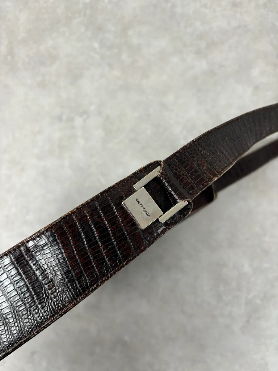 1990s Balenciaga Brown Leather Handle Bag OIqmZWO 7