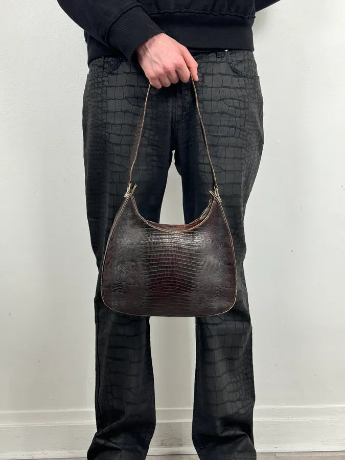 1990s Balenciaga Brown Leather Handle Bag OIqmZWO 1