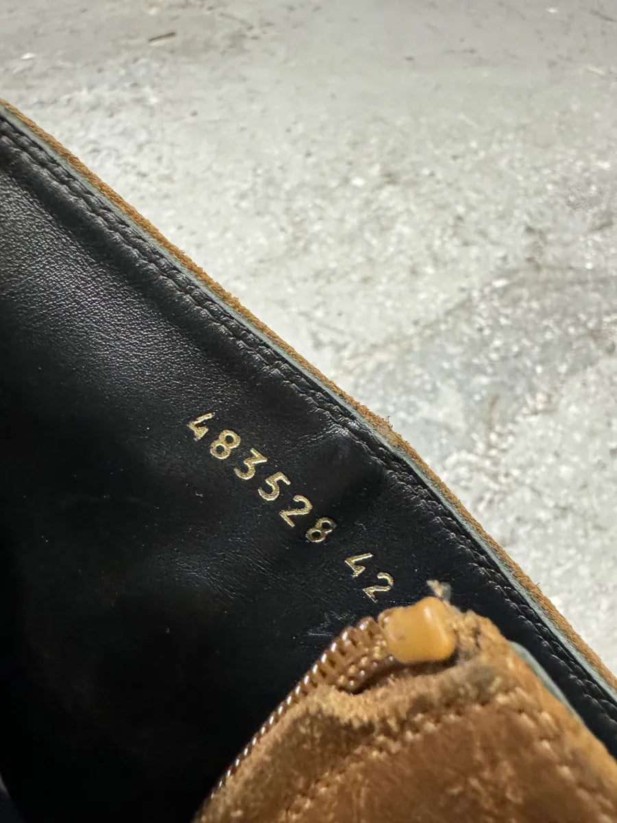 Balenciaga Brown Suede Leather Cowboy Biker Boots (42.5eu/us9) 10