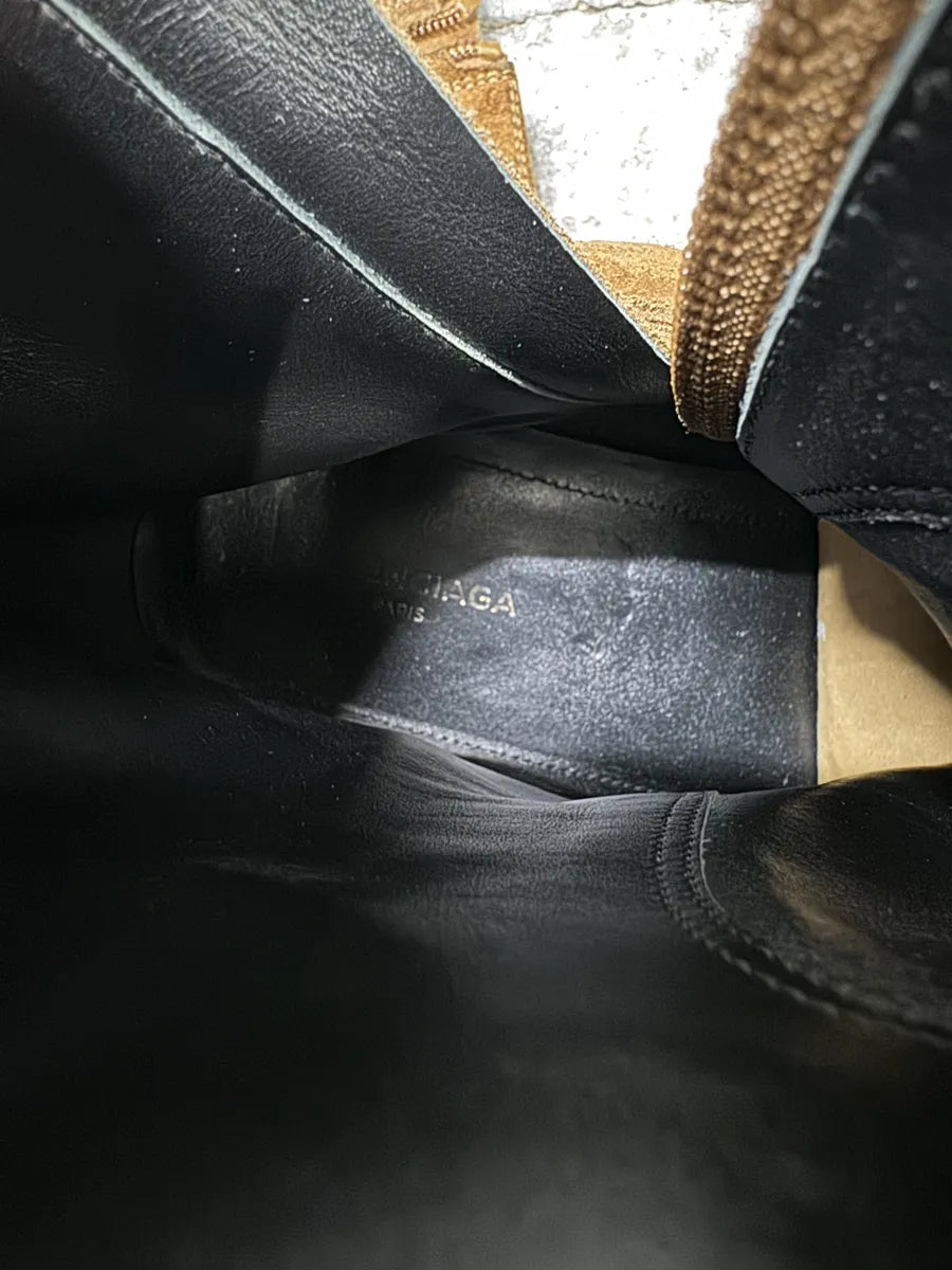 Balenciaga Brown Suede Leather Cowboy Biker Boots (42.5eu/us9) 9
