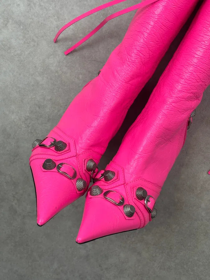 Balenciaga Cagole pink 90mm Boots Pink 40 FAhQIeZ 6