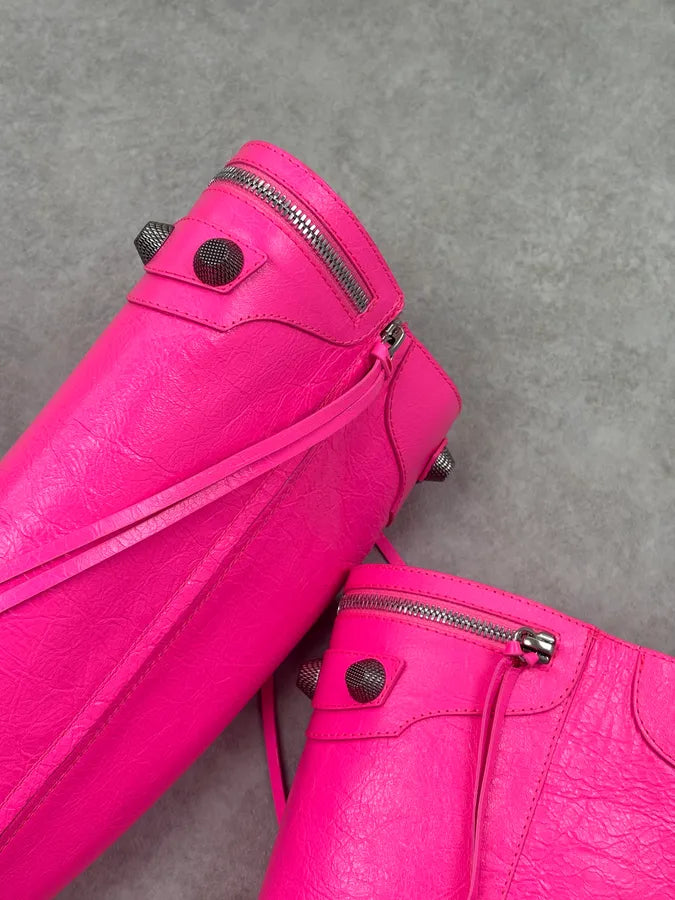 Balenciaga Cagole pink 90mm Boots Pink 40 FAhQIeZ 13