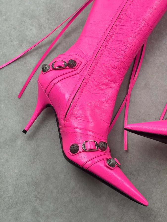 Balenciaga Cagole pink 90mm Boots Pink 40 FAhQIeZ 10