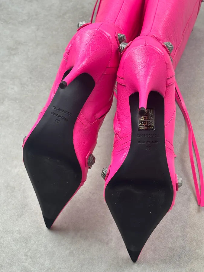 Balenciaga Cagole pink 90mm Boots Pink 40 FAhQIeZ 16