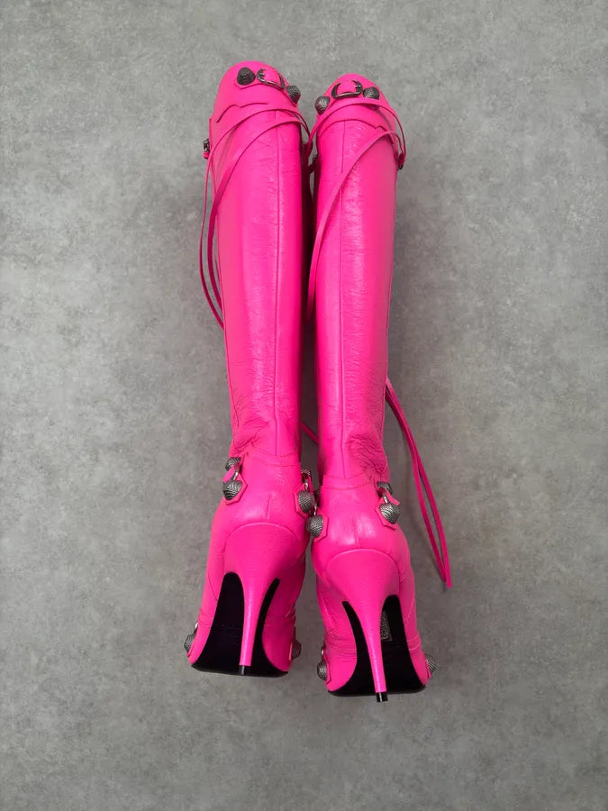 Balenciaga Cagole pink 90mm Boots Pink 40 FAhQIeZ 14