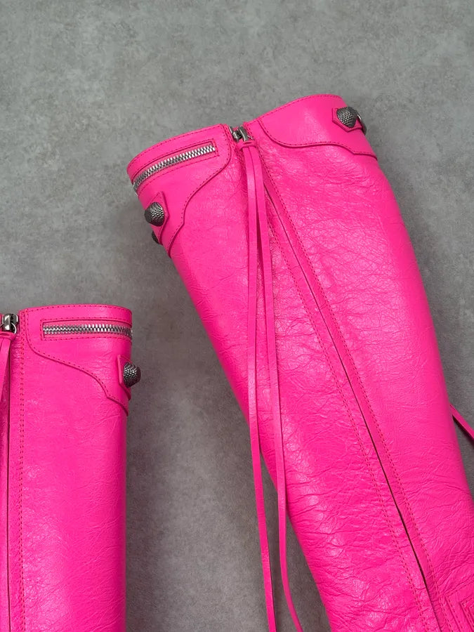 Balenciaga Cagole pink 90mm Boots Pink 40 FAhQIeZ 11