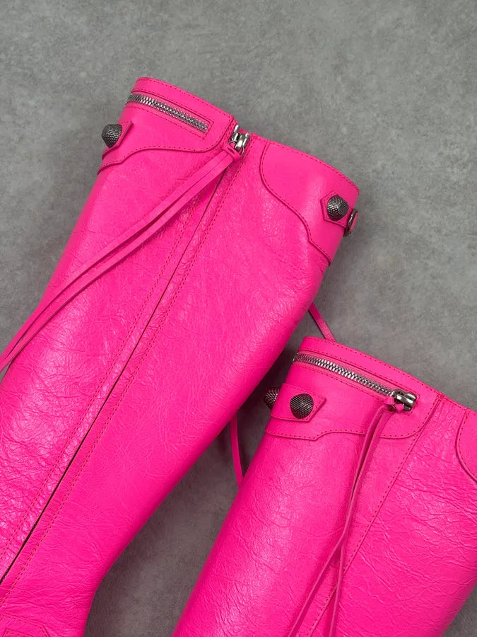 Balenciaga Cagole pink 90mm Boots Pink 40 FAhQIeZ 12