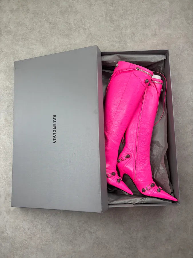 Balenciaga Cagole pink 90mm Boots Pink 40 FAhQIeZ 4